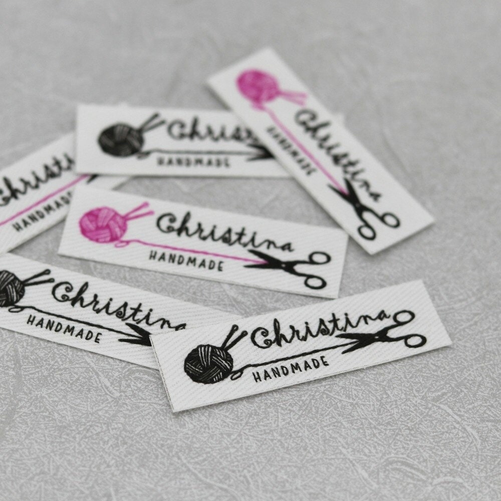 80 Pcs Custom Sewing label Personalized Handmade Tags Custom Etsy