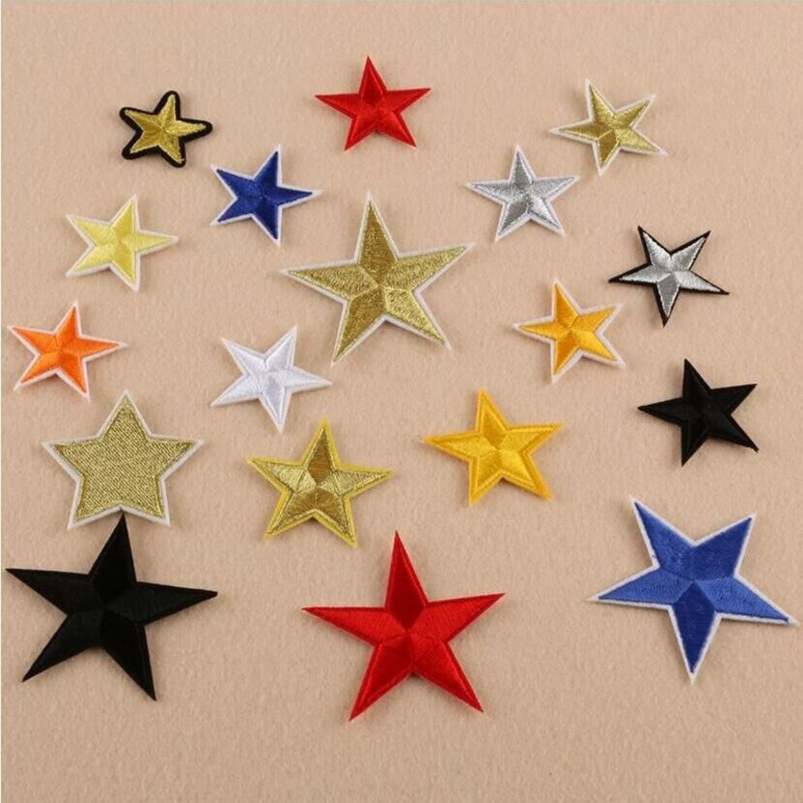 10Pcs Iron On Stars Patches Stars Fabric Badges Stickers Etsy