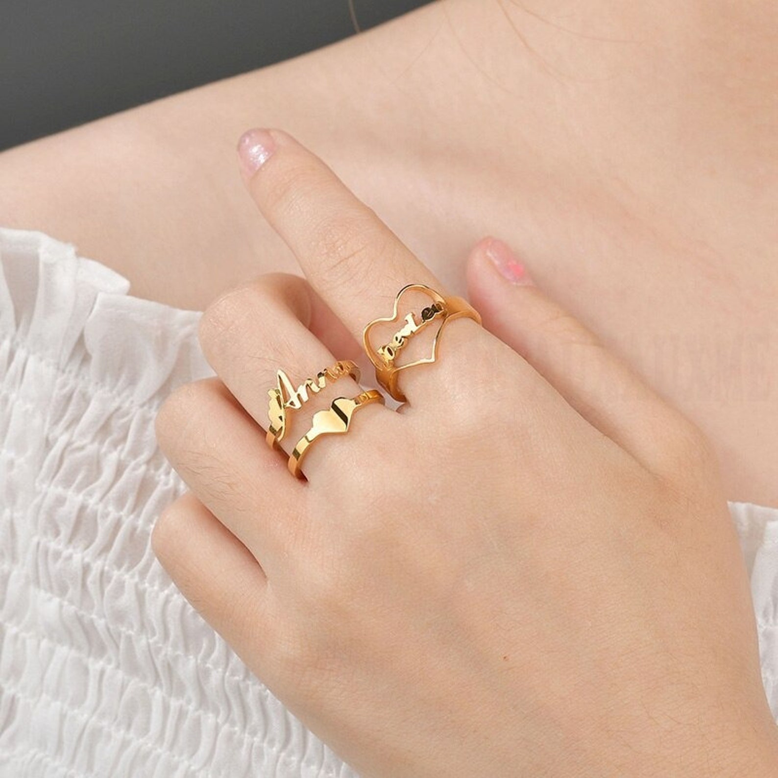 women's name rings