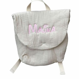 Sac enfant maternelle école crèche style oreille lapin fourrure tissu gaze coton