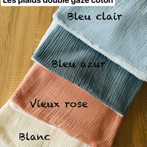 plaid minky personnalise brodé bambi cadeaux personnalisable naissance rose blanc bleu rouge vert d'eau image 7