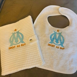 Bavoir et Protège carnet de santé l'OM Marseille