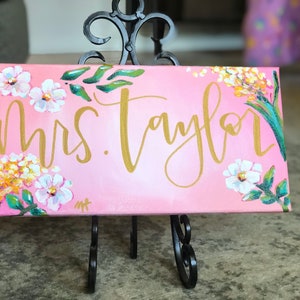 CUSTOM ** Teacher Name Sign