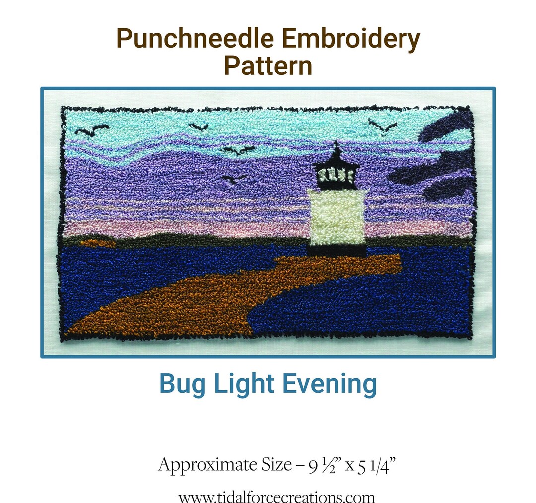Snake Lighthouse Pattern Punchneedle Pattern - Bug Lighthouse, Maine - Etsy