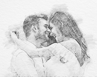 Custom Pencil Sketch Etsy