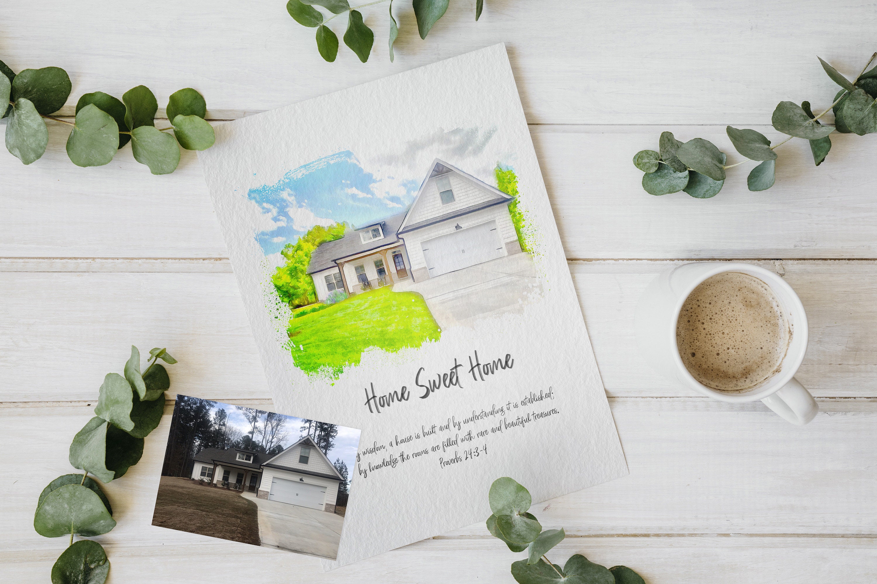 Custom House Portrait Realtor Closing Gift Housewarming | Etsy