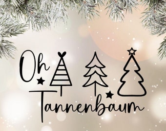 Sticker "Oh Christmas Tree" for your window - perfect as a Christmas decoration
