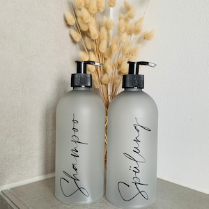 Stickers for bathroom / shampoo / conditioner / shower gel / different colors and fonts / sustainable for refilling / environmentally friendly image 5