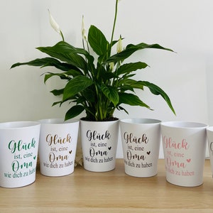 Flowerpot including the lettering Happiness is having a grandma like you in your desired color perfect gift for grandma image 10