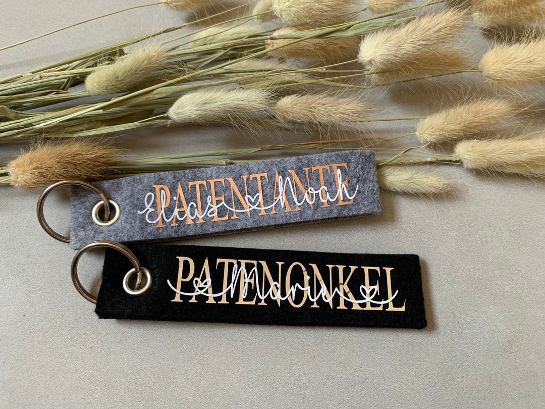 Patentante Schlüsselanhänger Regenbogen - Kreatives Taufgeschenk