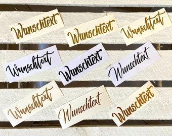 Schriftzug, 0,40 EUR/1 cm, Personalisiert, Name, Vinylsticker, Aufkleber, Hochzeit, Beschriftung, Namensaufkleber, Wunschtext, Etiketten