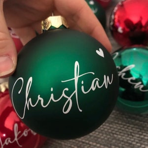 Aufkleber Weihnachtskugel, Christbaumkugel, Schriftzug, Beschriftung, Namensaufkleber, Weihnachtsbaumkugeln, Sticker, Etiketten, Weihnachten Schriftvariante 8