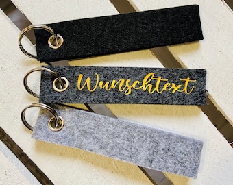 Personalized felt keychain, gift, mom, dad, grandma, grandpa, gift idea, desired text, individual, desired color, Father's Day