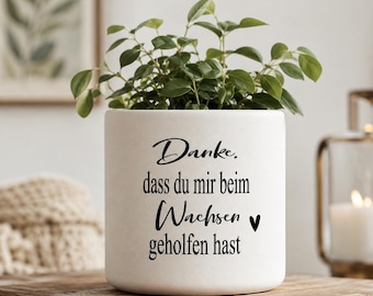 Sticker for flower pot: Thank you for helping me grow