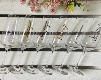 Aufkleber / Etiketten / Sektglas / Weinglas / Hochzeit / Junggesellenabschied / JGA / Geburtstag / Feier / personalisiert / Glas