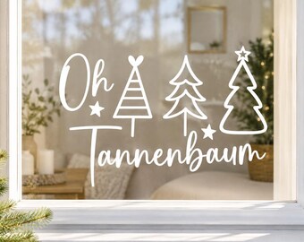 Sticker "Oh Christmas Tree" for your window - perfect as a Christmas decoration
