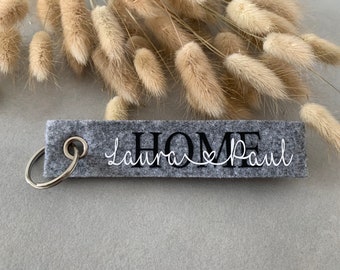 Personalized Keychains / Felt / Gift / Home / Mom / Dad / Grandma / Grandpa / Gift Idea / Individual / Desired Color