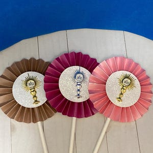 Adorno para cupcakes Rosette IHS consagrada de la Hostia