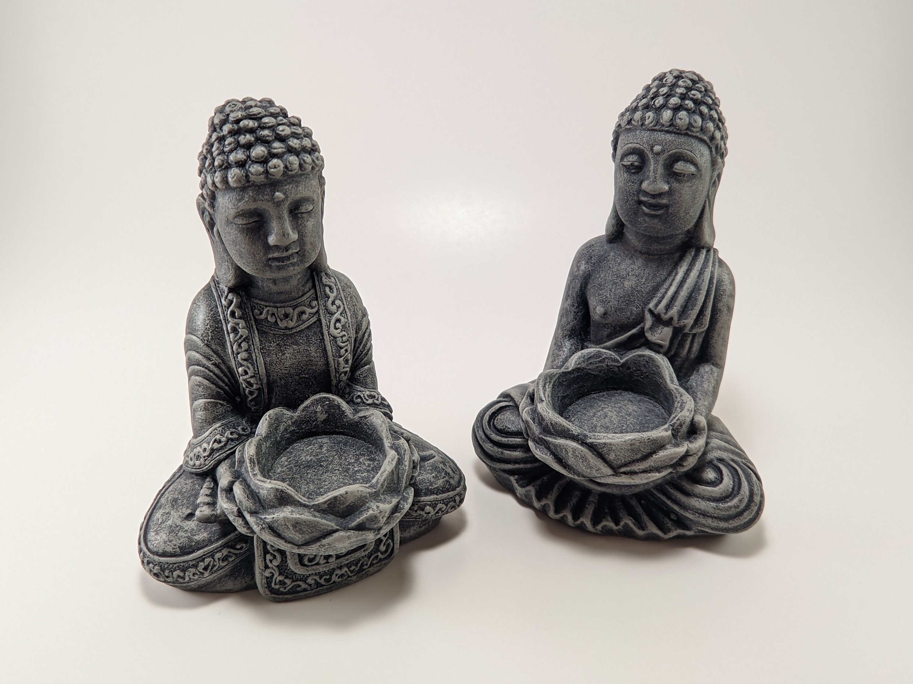 buddha_you様オーダー品 The Buddha Bros, Incense Holder Statues - Solid Rock Sculptures