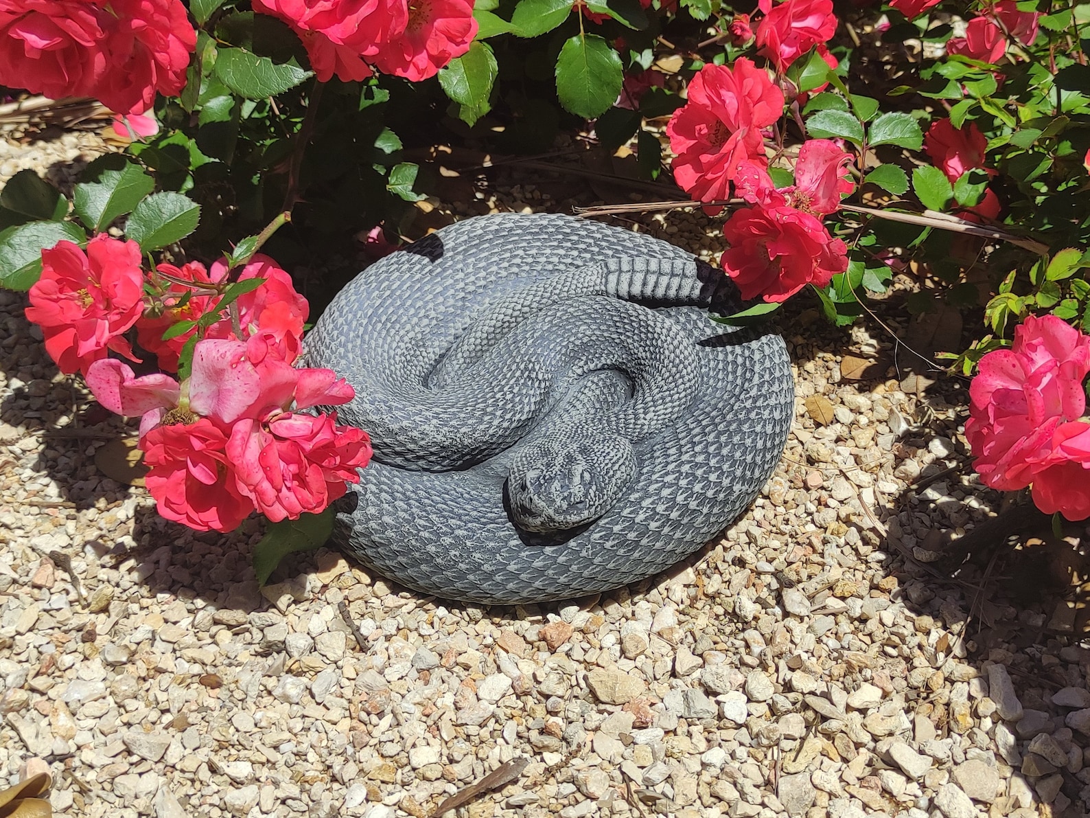 Rattlesnake Concrete Statue Home or Garden Decor, Cement Statue, Lawn