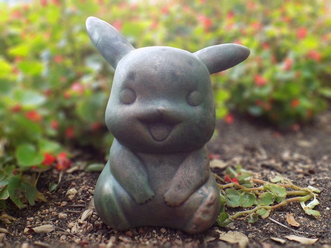 Pokémon Pikachu Concrete Statue Home or Garden Décor Cement Statue, Lawn or Garden Statue, Video