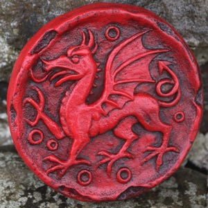 Welsh Dragon Plaque Red