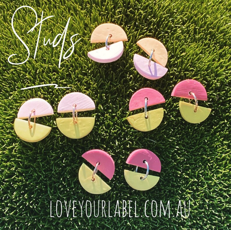 polymer clay studs |stud earrings Statement Earrings earrings clay earrings Clay Earrings