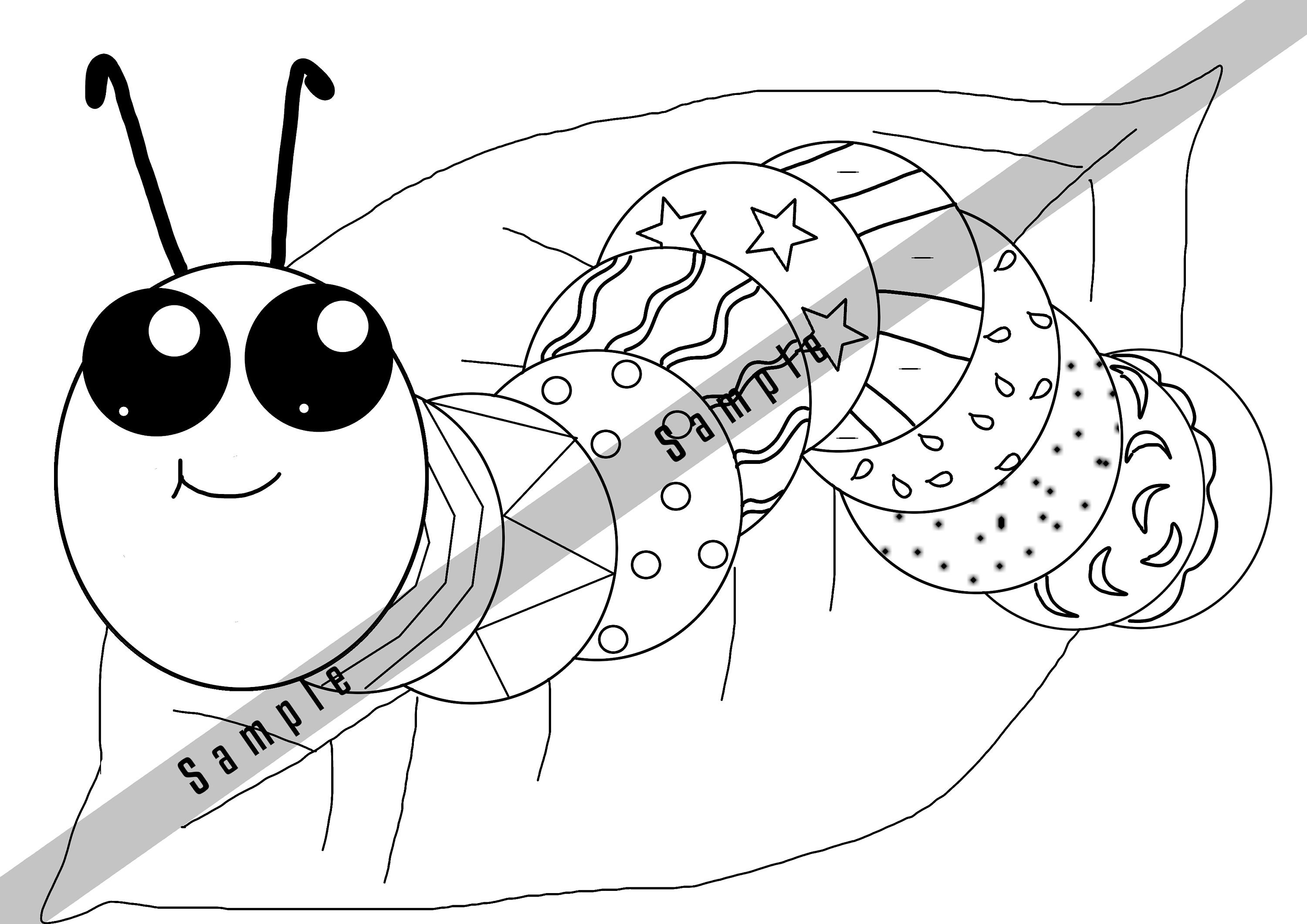 Caterpillar Colouring Page Digital Copy | Etsy
