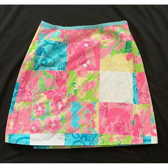 VTG Lilly Pulitzer 0 XS Reversible Wrap Mini Skir… - image 1