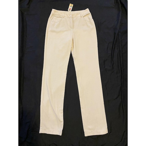 Akris, 895.00 VTG NWT Akris 2 S Corduroy Pants Cotton Camel Wool High Waist Trousers Ivory