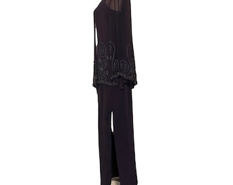 VTG 90’s Y2K Jovani 6 8 Mother Of The Bride Gown 20's Art Deco Noveau Jacket