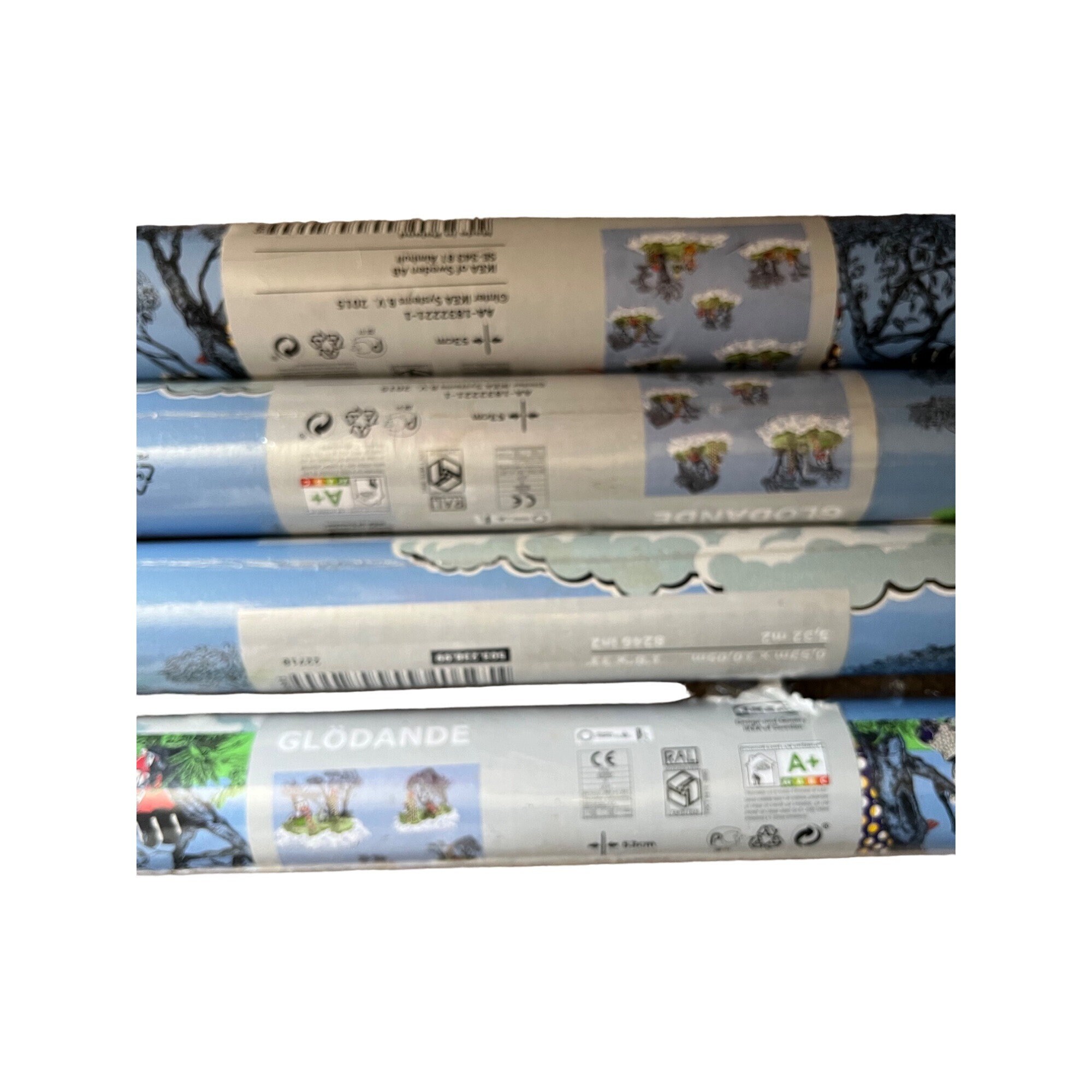 4 Rolls NWT IKEA Glolande Wallpaper Monster Island Walter