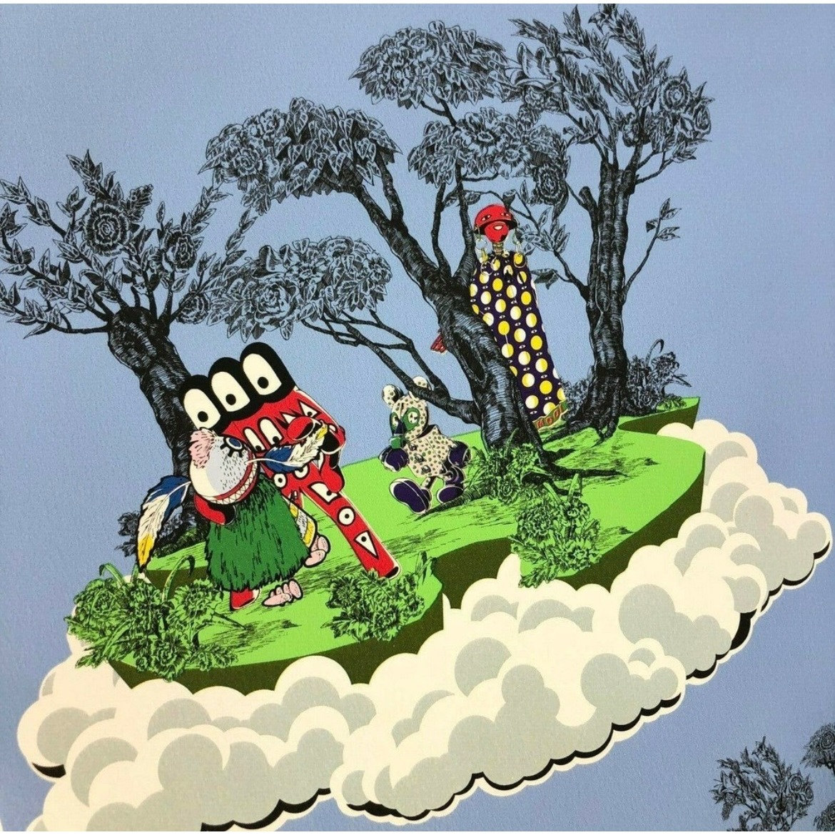 未使用 Walter Van Beirendonck IKEA グローダンデ 4 Rolls NWT IKEA Glolande Wallpaper Monster Island Walter