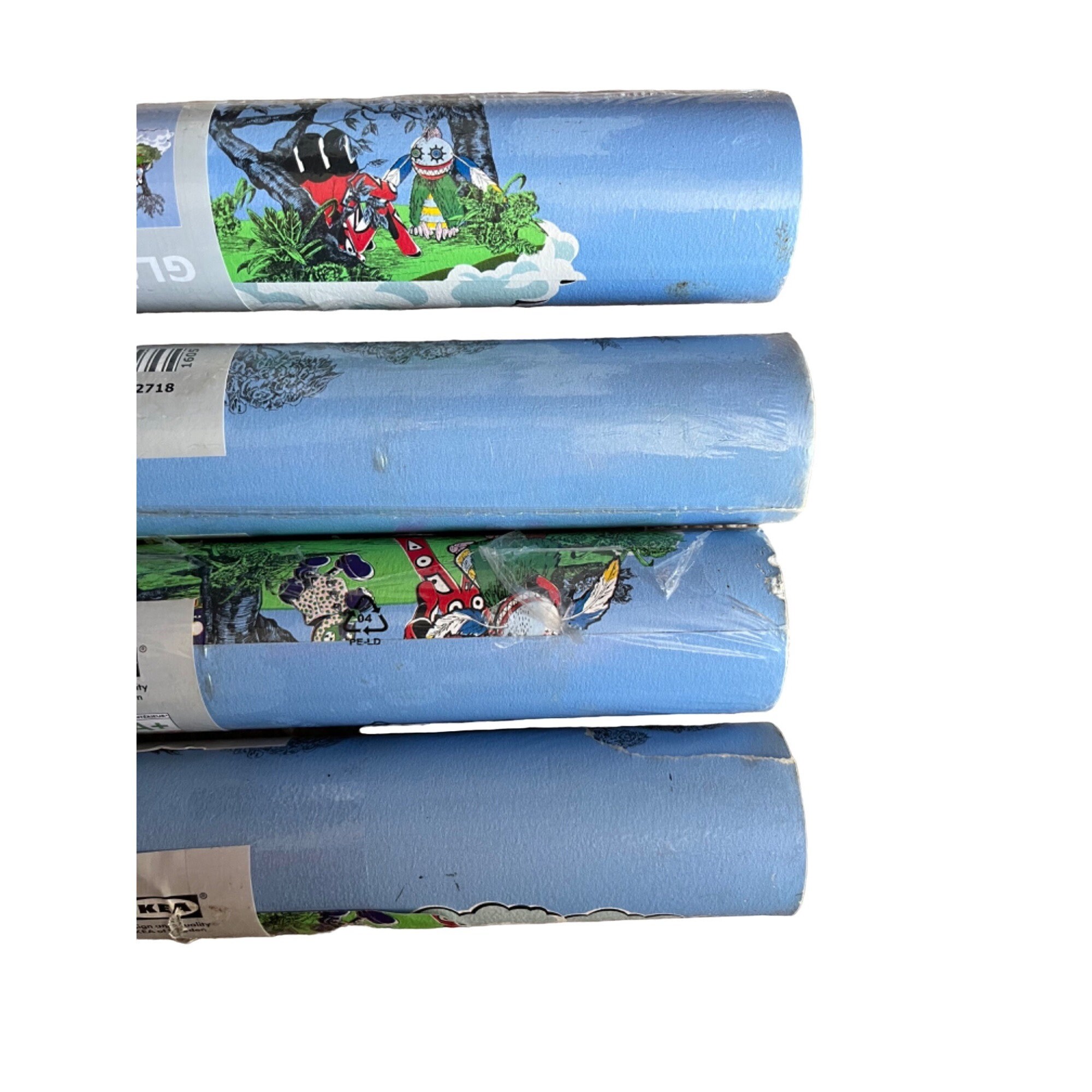 4 Rolls NWT IKEA Glolande Wallpaper Monster Island Walter