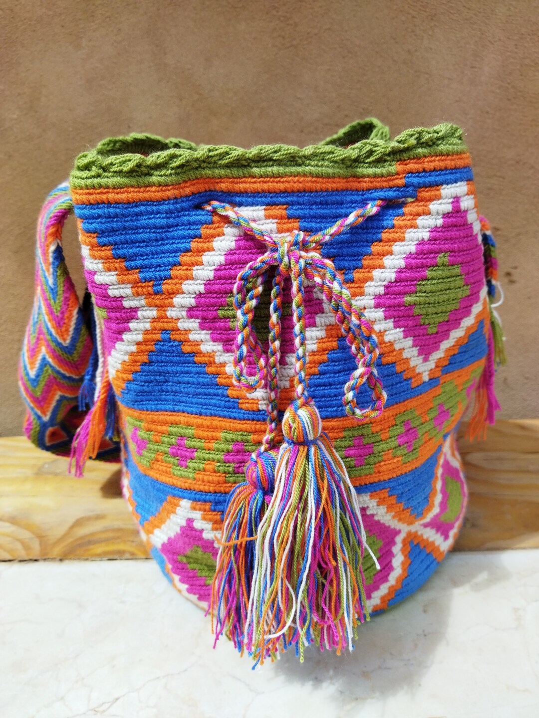 Pink Woven Backpack Pink Woven Backpack