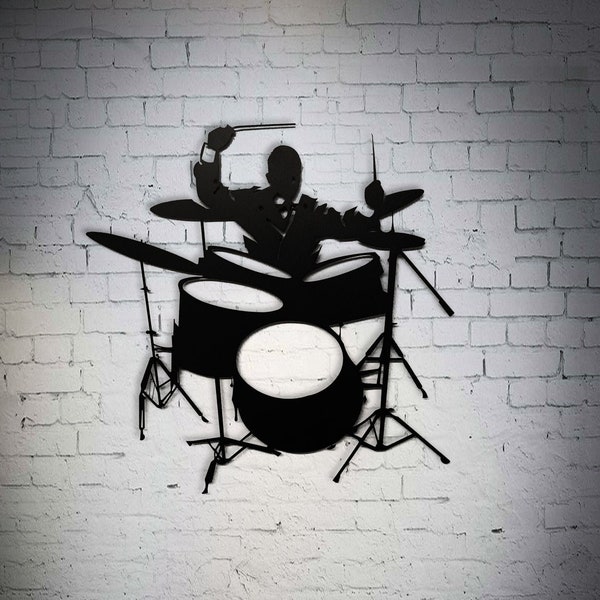 Drummer Wall decor, Metal Jazz  Sign, New Orleans Jazz Fest, christmass , mancave decor, Gift for Music lovers, Baterist
