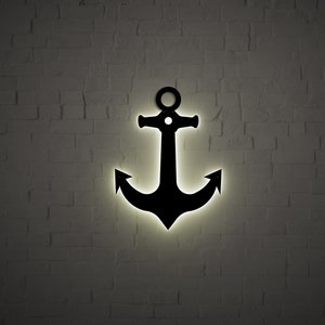 Anchor Sign - Nautical Decor - Beach Decor - Nautical Sign - Wall Decor  - Metal Wall Art - Mancave gift - christmas gift