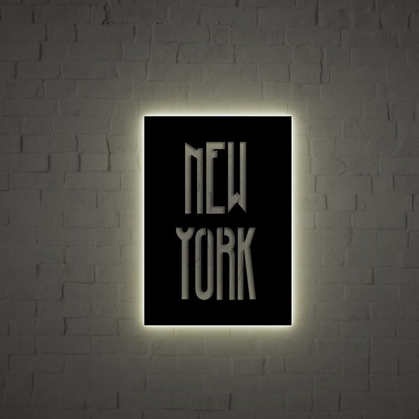 New York large metal sign, NY city wall decor, metal mancave decor, New York Native, Newyork gift, father's day gift, christmas gift