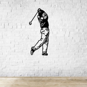 Golf Metal Wall Art, Golf  Art Metal , Gift for Golfer, Gift for Him, Golf Wall Deco, Mancave Deco, Christmas Gift, Gift for Golf Player