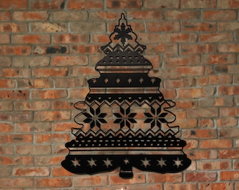 Metall Weihnachtsbaum Dekor: Feiertags-Wandkunst, Feiertagsmetallzusatz, Weihnachtsverzierungen, beste festliche Hauptakzente, Baumweihnachtsdekor