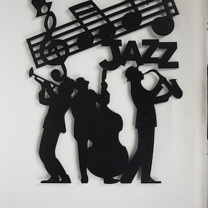 Jazz Group Wanddekoration, Metal Jazz Group Schild, New Orleans Jazz Fest, Blues Accessoire, Mancave Dekor, Geschenk für Jazzliebhaber und Weihnachten