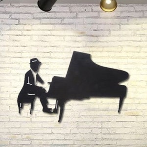 Pianist Wall decor, Metal Jazz  Sign, New Orleans Jazz Fest, christmass , mancave decor, Gift for Music lovers, Piano player