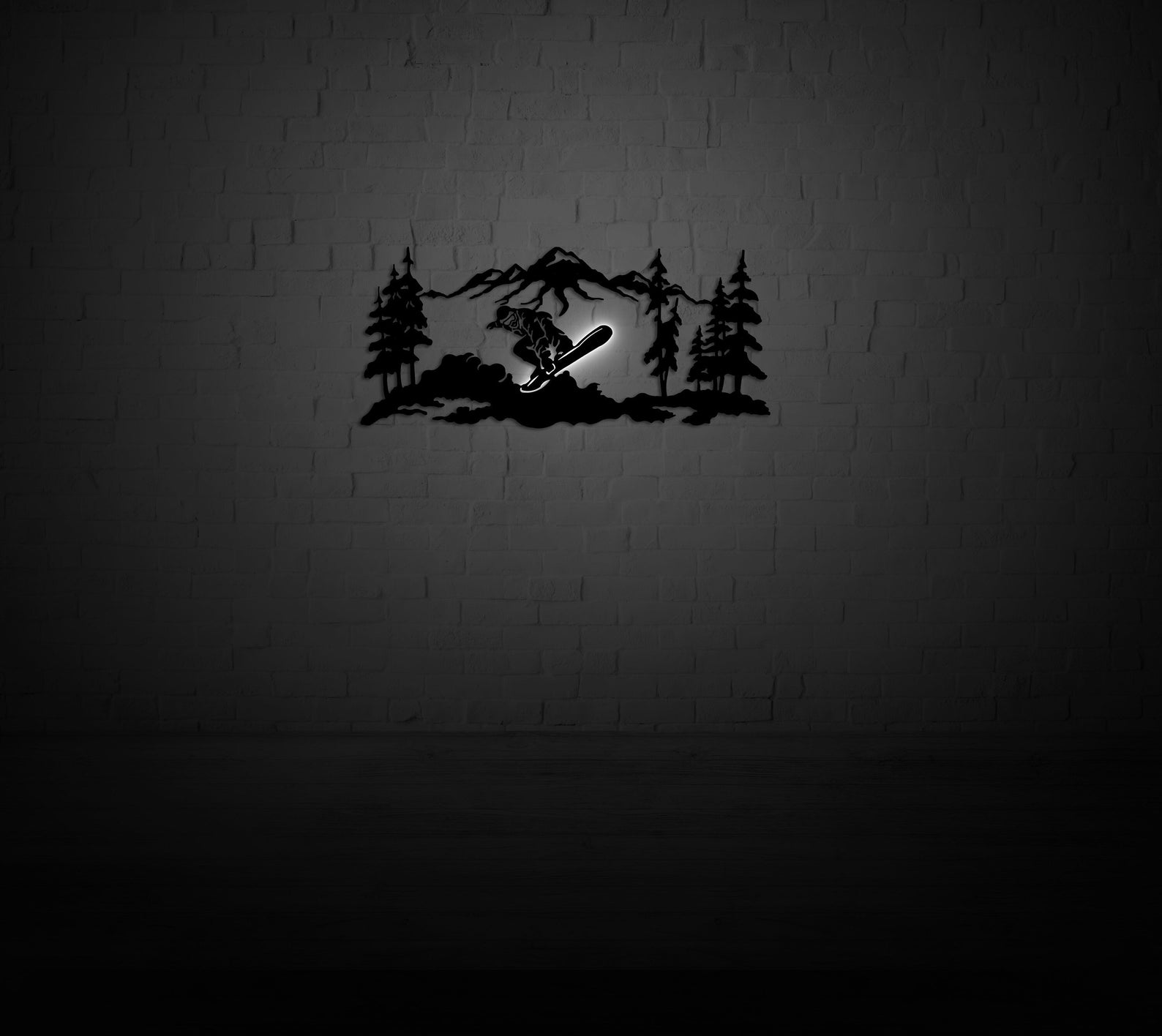 Snowboard Metal Wall Decor, Gift for Snowboarder, Skier Christmas Gift