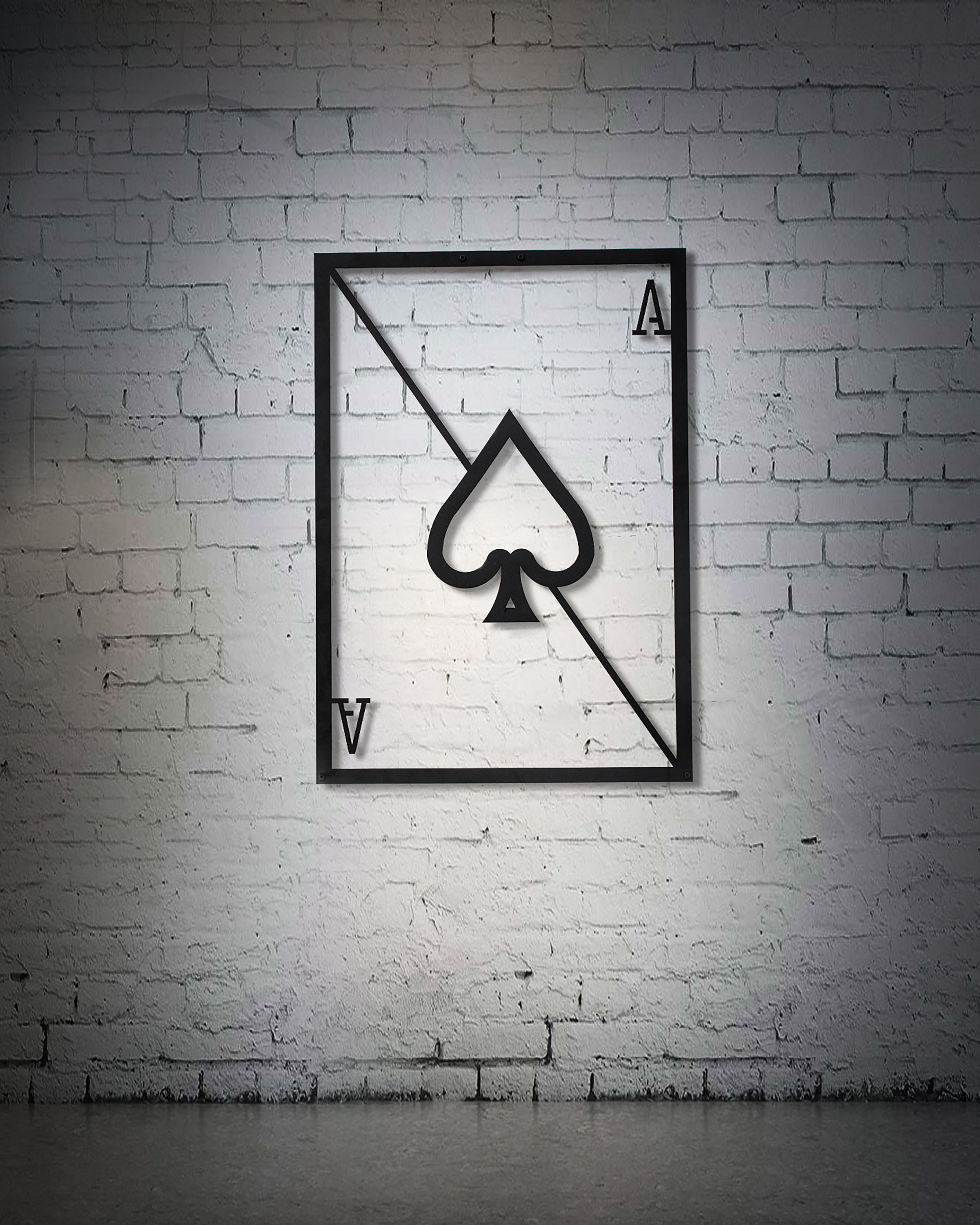 Ace Of Spades Metal Sign Hearts Metal Wall Artpoker - Etsy Uk