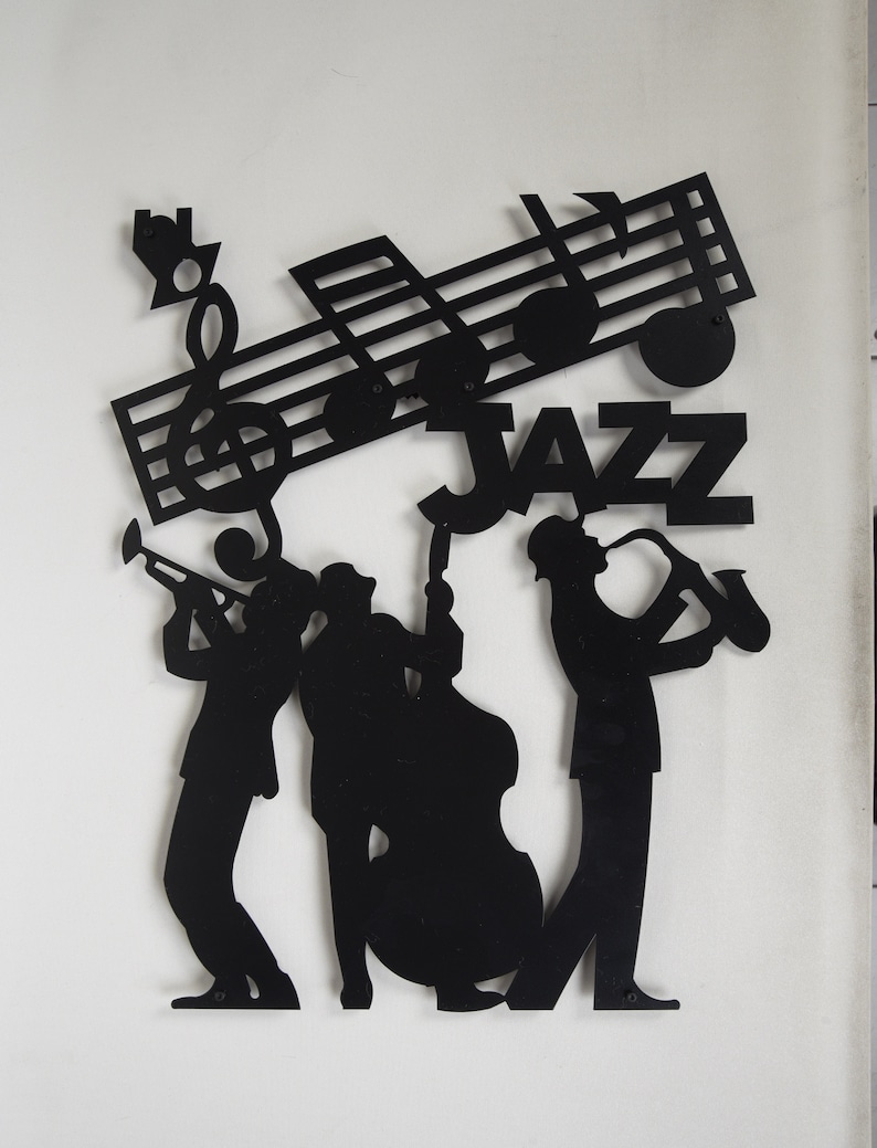 Jazz Group Wall Decor Metal Jazz Group Sign New Orleans Jazz Etsy