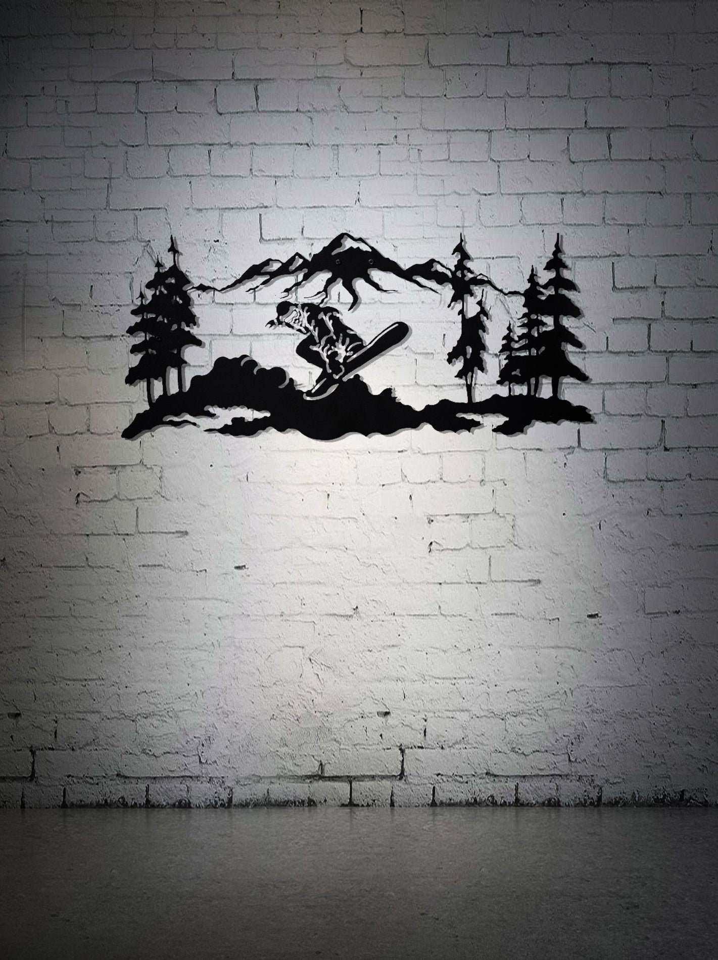 Snowboard Metal Wall Decor Gift for Snowboarder Skier | Etsy