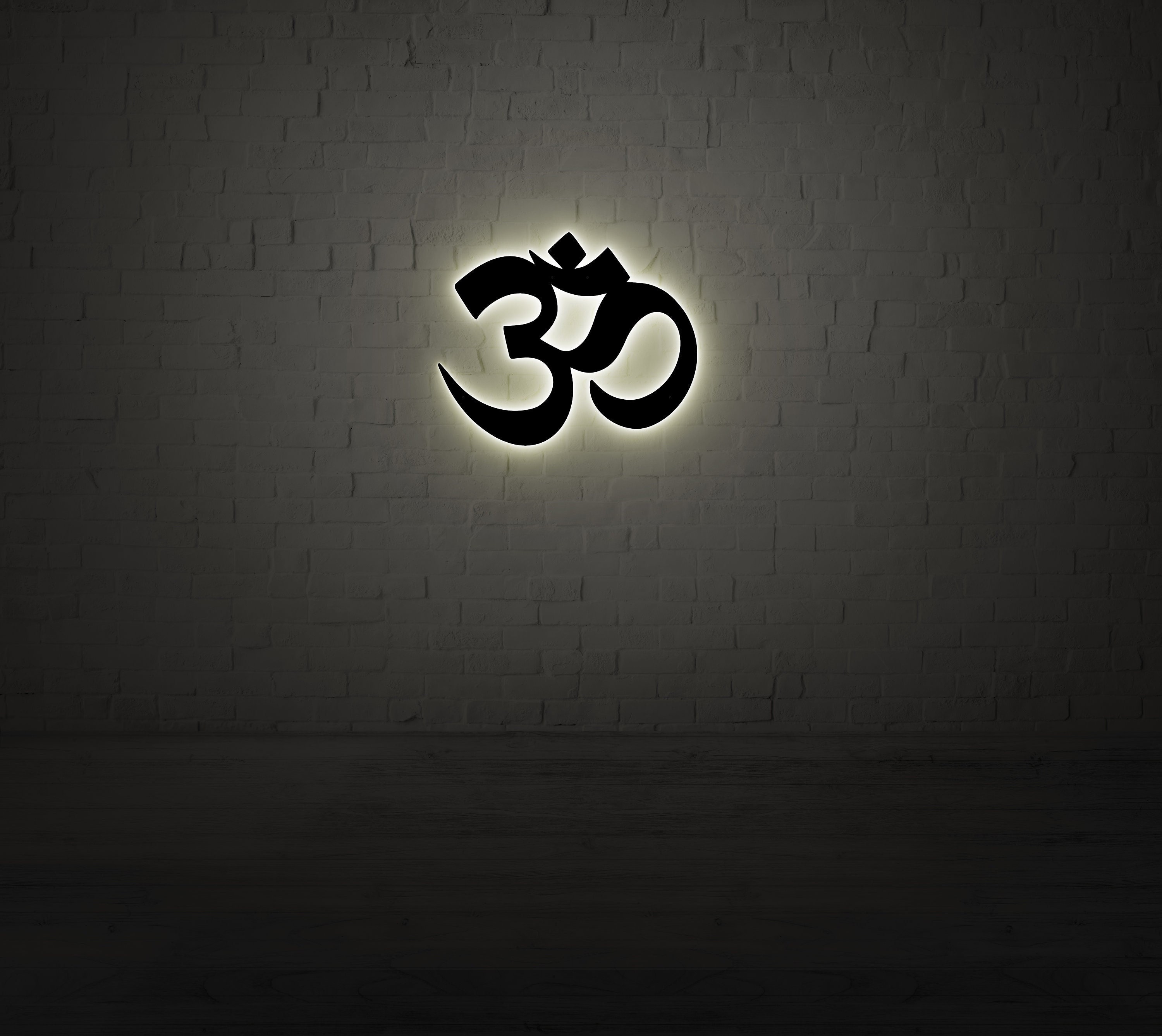Om Buddha Metal Wall Sign, Hindu Wall Art, Yoga Studio Decor, Meditation Art, Om metal sign, Spiritual accessory, Buddha Decor gift