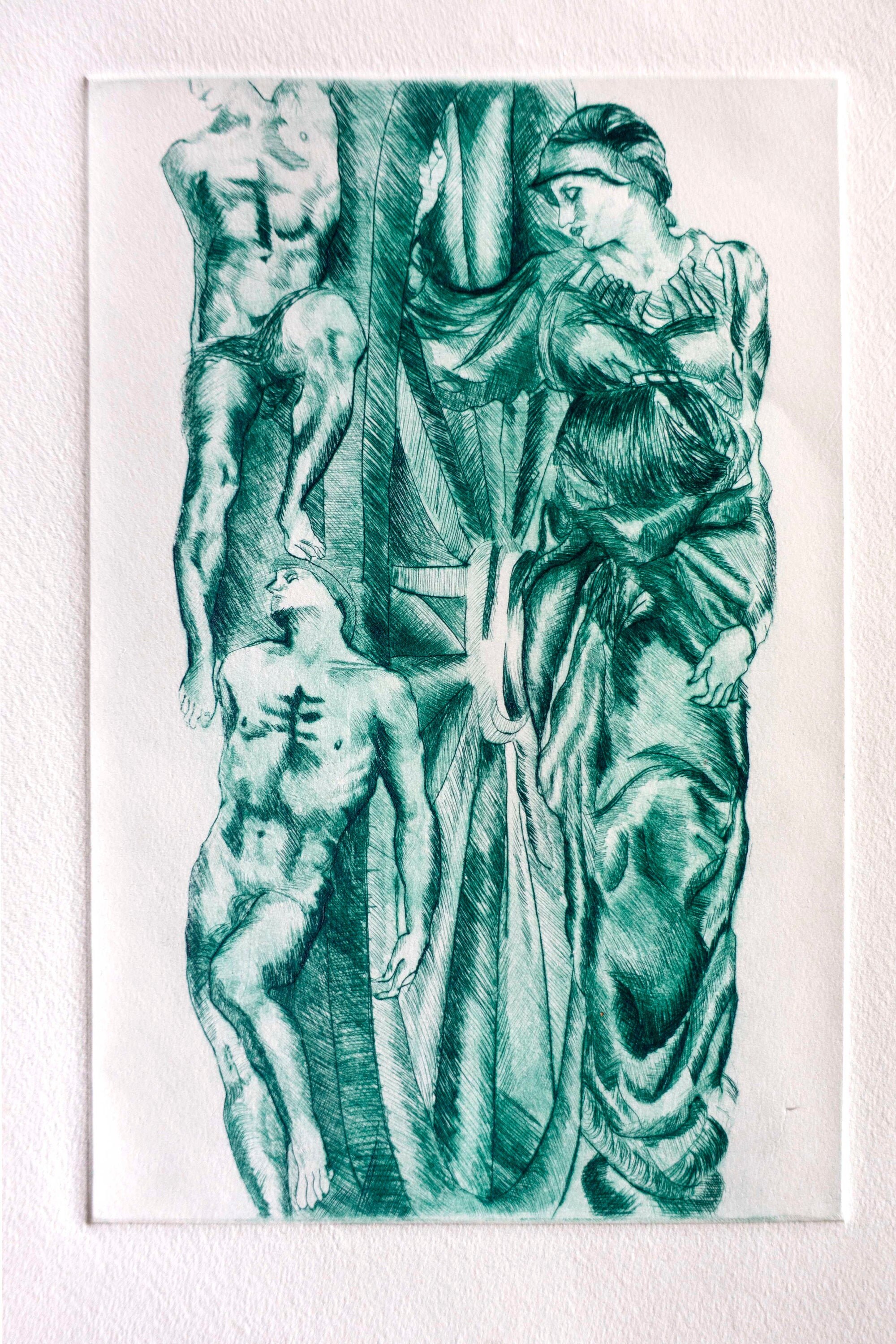 Reproduction zinc engraving printing of an oil painting made Etsy