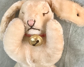 VTG Steiff Floppy Zotty Sleeping Lying Teddy Bear, Rattle Paw, 28