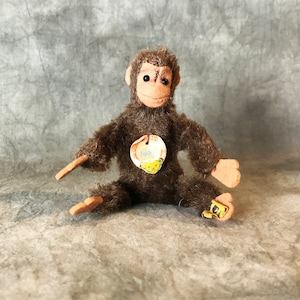 Steiff brown  little monkey Jocko with ALL IDs Vintage Steiff